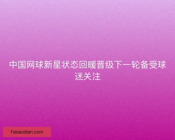 中国网球新星状态回暖晋级下一轮备受球迷关注 中国网球新星状态回暖晋级下一轮备受球迷关注